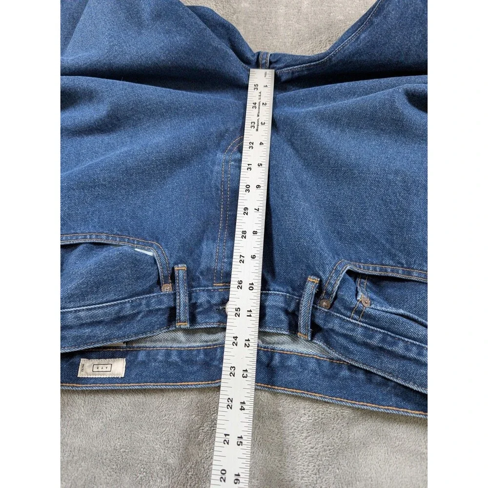 AYR The Slacker Jeans Men’s 35x32 Blue Relaxed Button Fly Made in USA - Picture 12 of 14